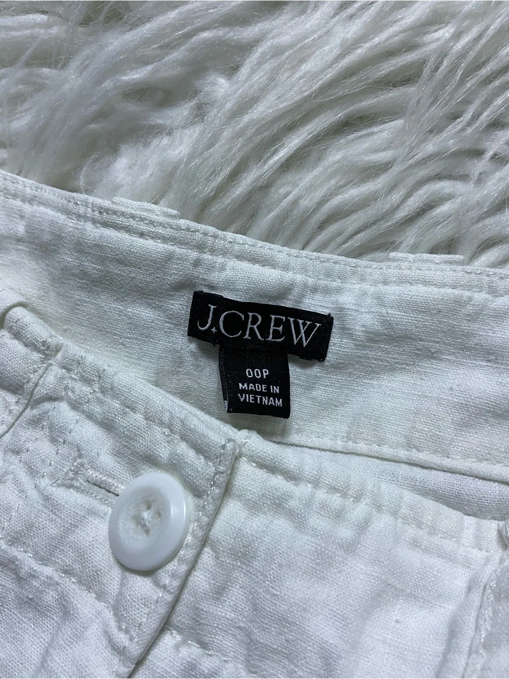 J.CREW White Seaside Linen Tencel Lyocell Blend Cargo